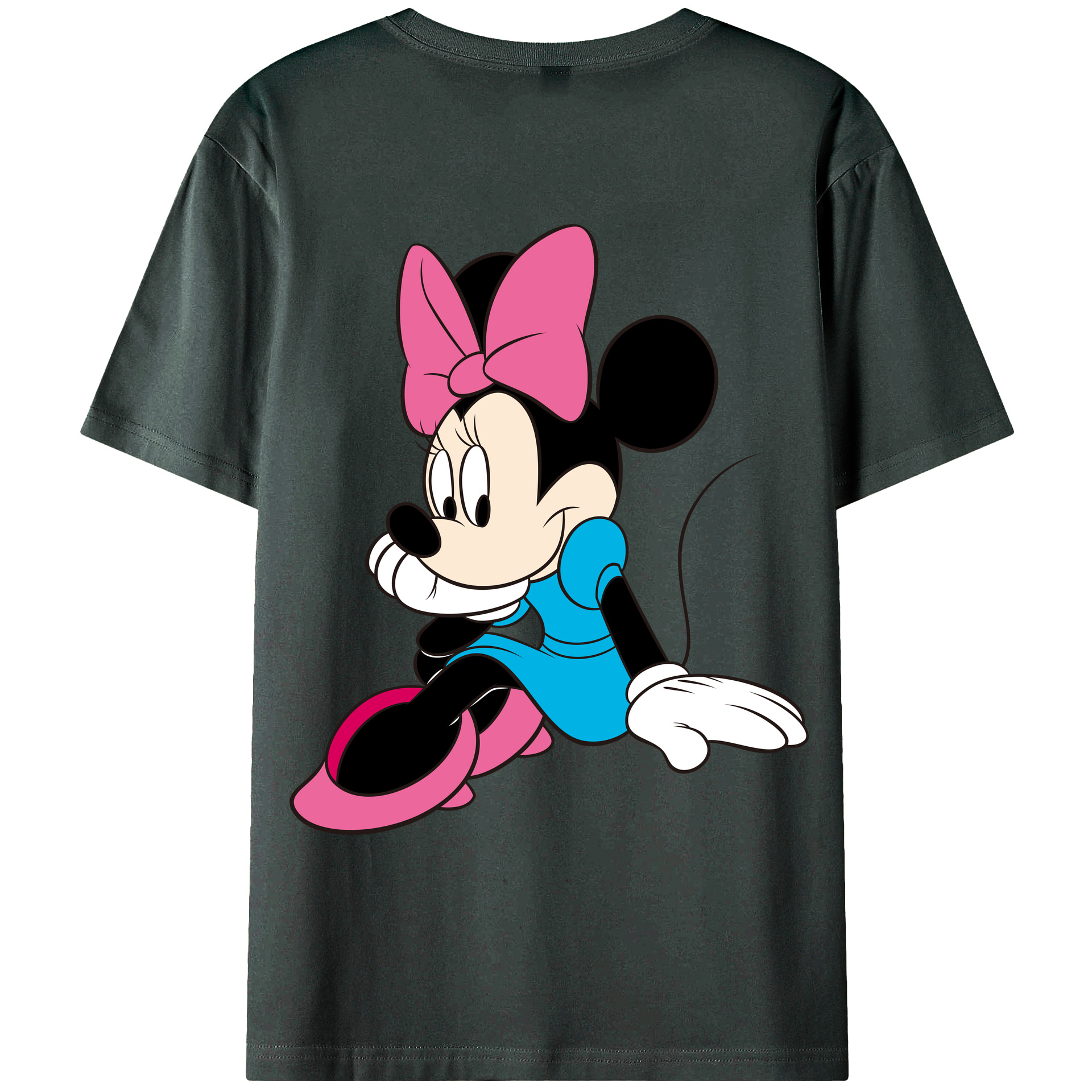 ミッキーマウス Mickey Mouse 綿100％ メンズ半袖Tシャツ（バックプリント） 通気性